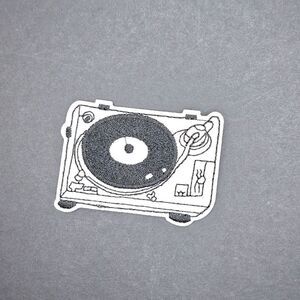 DJ TURNTABLES RECORD PLAYER iron on patch